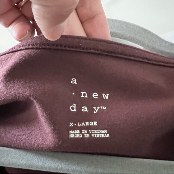 BROWN waist length Top short double ruffle flutter sleeves square neckline XL - Picture 7 of 9